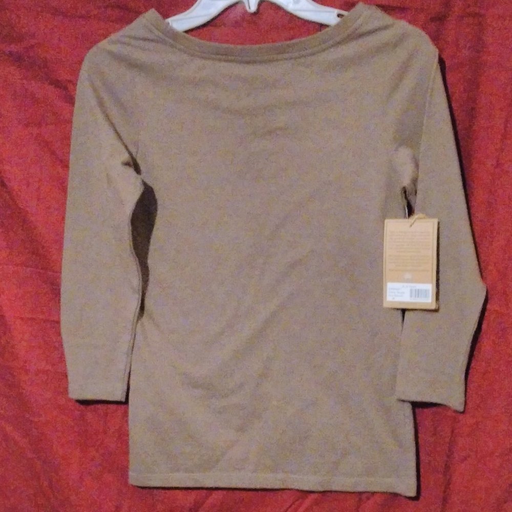 Earth Co. b.Organic WOMEN Shirt LONG Sleeve Made in *Switzerland Size M NWT - Picture 2 of 7